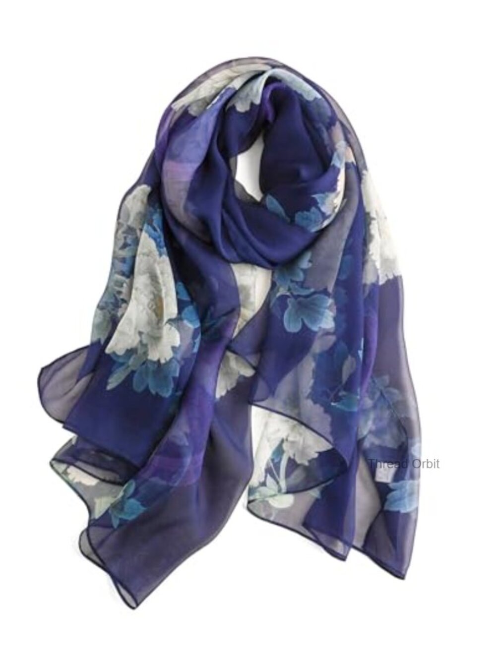 100% Mulberry Silk Chiffon Scarf Large Shawl Wrap Lightweight